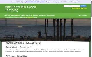 Mackinaw Mill Creek Camping website