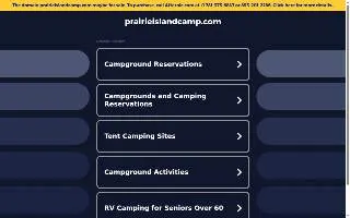 Prairie Island Campground website