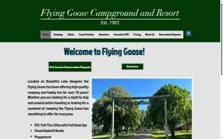 Flying Goose Campgrounds website