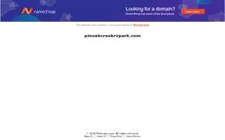 Pin Oak Creek Campground website