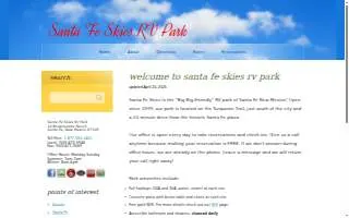 Santa Fe Skies Rv Park website