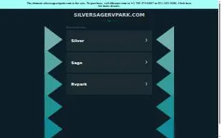 Silver Sage Rv Park website