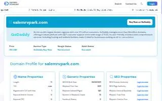 Salem Rv Park website