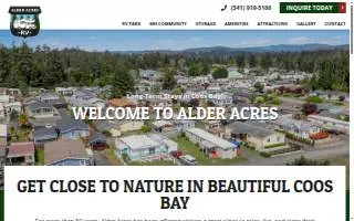 Alder Acres Rv Park website