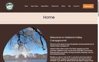 Oakland Valley Campgrounds website
