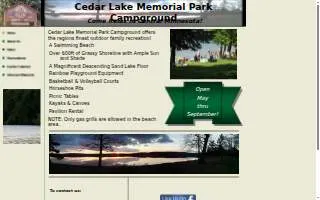 Cedar Lake Memorial Park website
