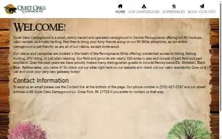 Quiet Oaks Campground website