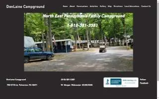 Don Laine Campgrounds website