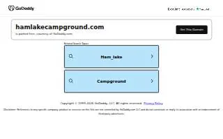 Ham Lake Campground website