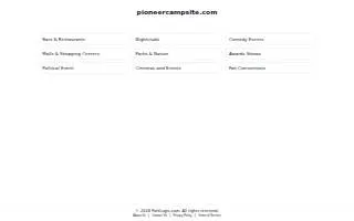 Pioneer Camp Site website