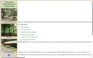 Cedar Mountain Campground website