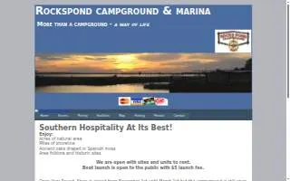 Rocks Pond Campground & Marina website