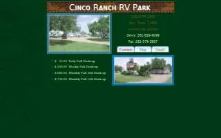 Cinco Ranch Rv Park website