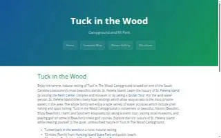 Tuck In The Wood Campgrounds website