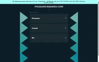 Possum Creek Sales website