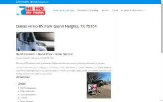 Dallas Hi Ho Rv Park website