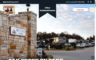 Oak Creek Rv Park website
