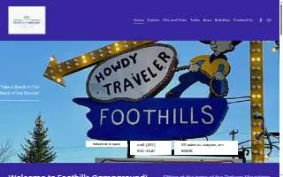 Foothills Motel & Campground website