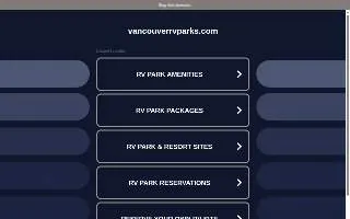 Vancouver Rv Park website