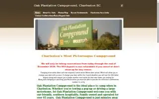 Oak Plantation Camp Ground website