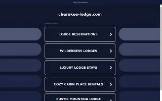 Cherokee Lodge website