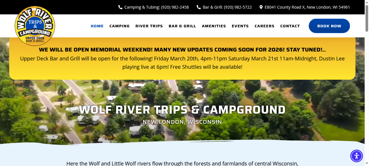 Wolf River Trips Campground