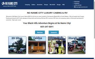 No Name City Rv Park & Cabins website