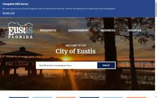 City Of Eustis Parks & Rec website