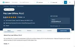 Foy Law Office, PLLC of Nashua website