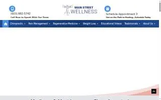 Main Street Wellness of Nashua website