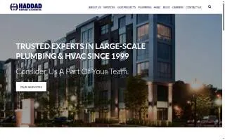 Haddad Plumbing & Heating Inc website