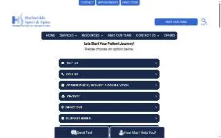 Harborside Sport and Spine Chiropractic and Physical Therapy website