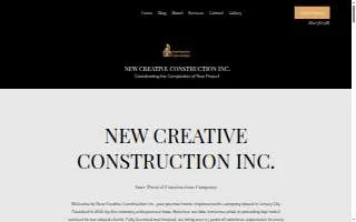 New Creative Construction website