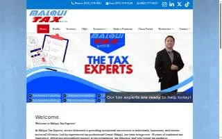 Malqui Tax Experts website