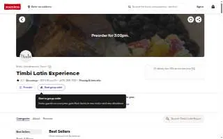 Timbi Latin experience website