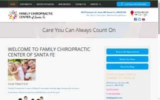 Family Chiropractic Center of Santa Fe website