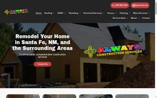 Always Construction Services website