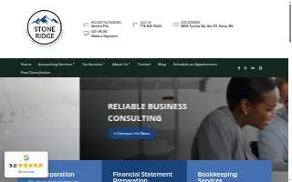 Stone Ridge CPAs of Reno website