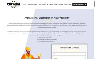 Tirana Electric - Best Electrician NYC website