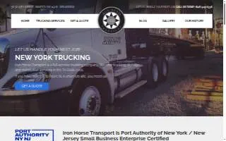 Iron Horse Transport Inc of New York website