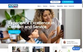 Adema Heating & Air Conditioning Inc website