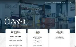 The Classic Kitchen & Cocktails of Rochester website