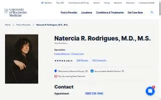 Natercia Rodrigues, MD website