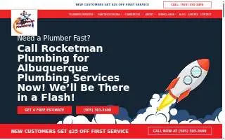 Rocketman Plumbing website