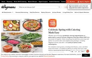 Wegmans Catering of Syracuse website