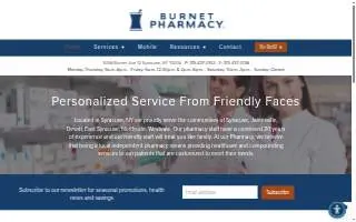 Burnet Pharmacy website