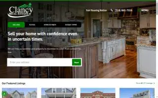 Clancy Real Estate Albany NY website