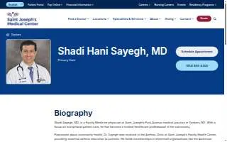 Dr. Shadi Sayegh, MD website