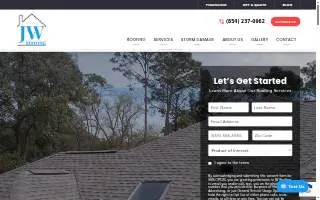 JW Roofing of Hilton Head Island website