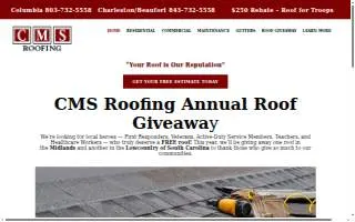 CMS Roofing of Summerville website